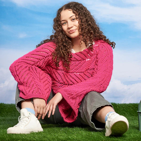 KNITTING PATTERN DOWNLOAD - FREE RED HEART SUNRAY PANELS KNIT SHRUG PATTERN, S