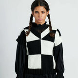 KNITTING PATTERN DOWNLOAD - FREE RED HEART CHECK KNIT VEST PATTERN, XS/S