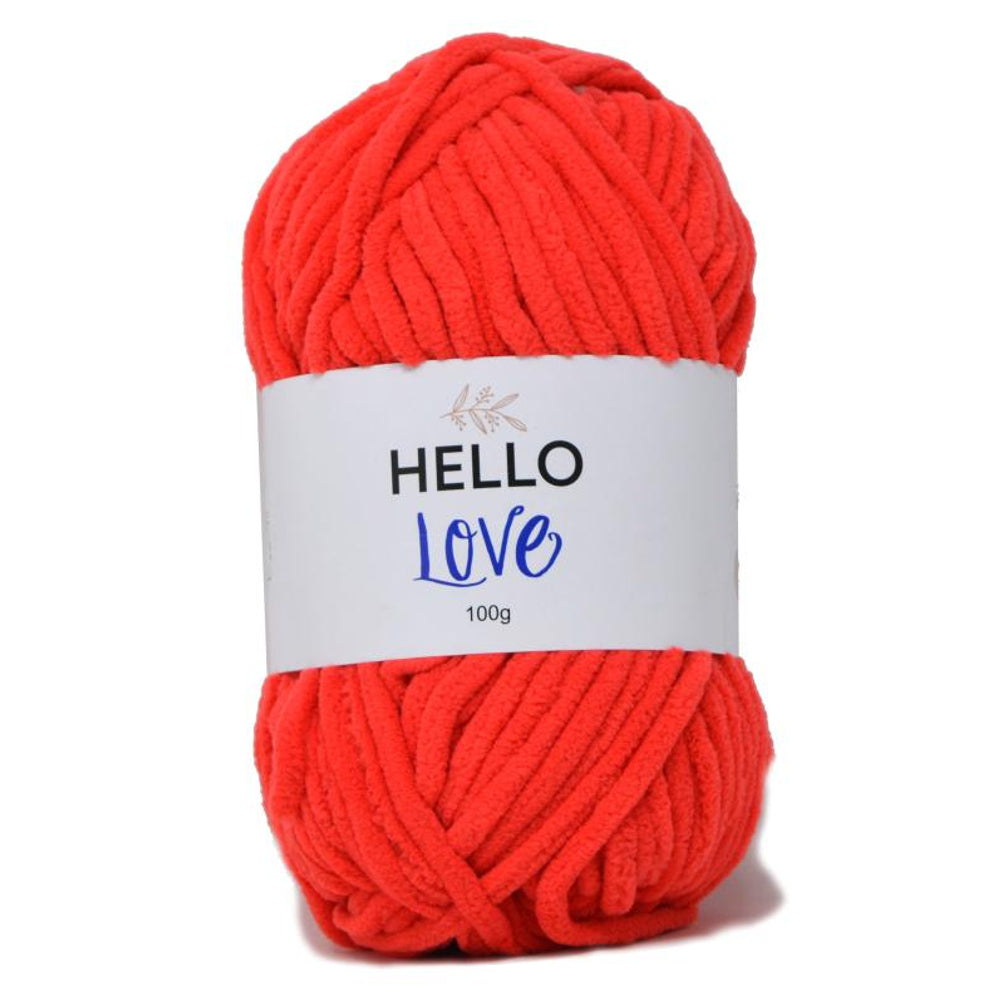 HELLO Love Super Chunky Yarn - Red