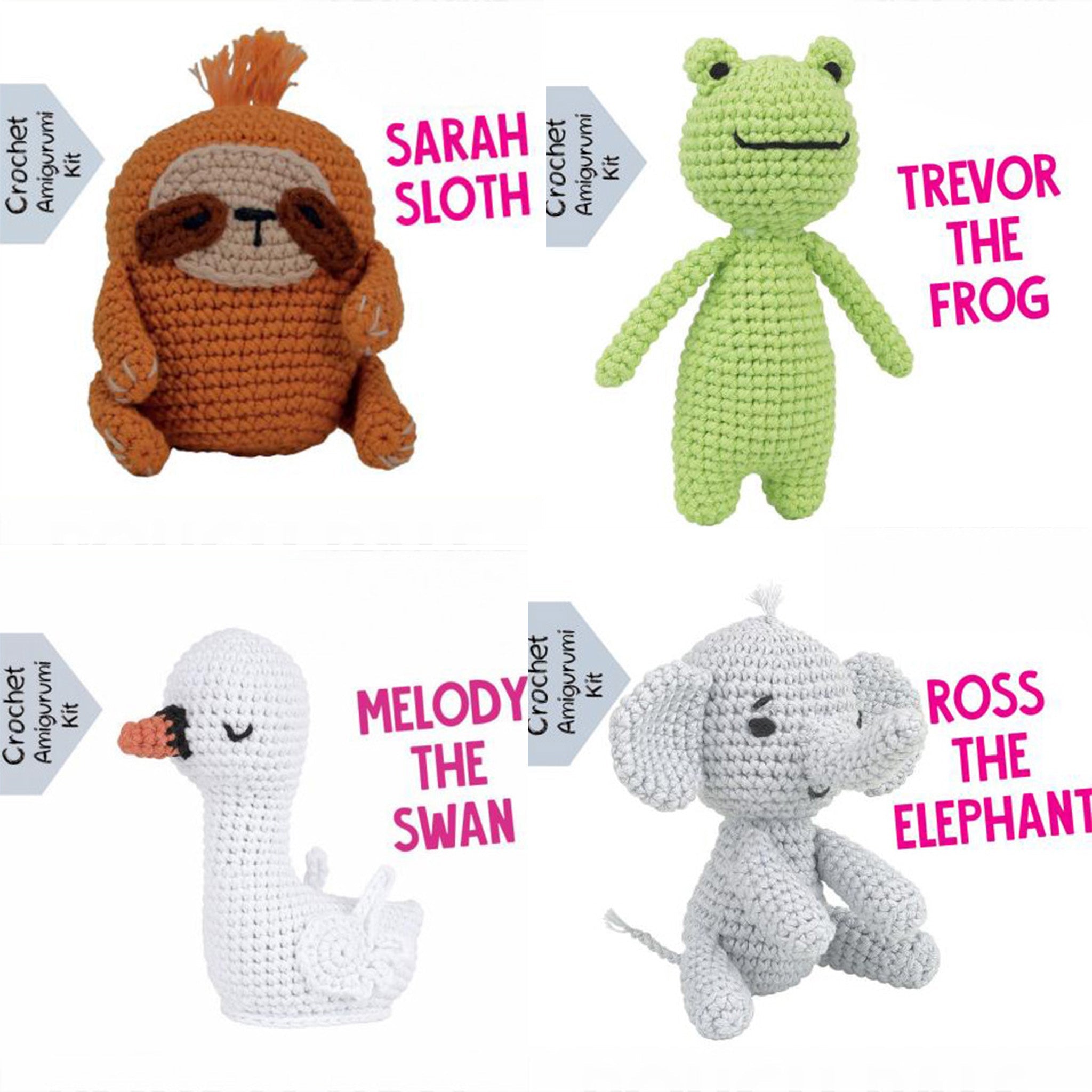 Pouch Pals Crochet Kit - Relaxed Rainforest Bundle