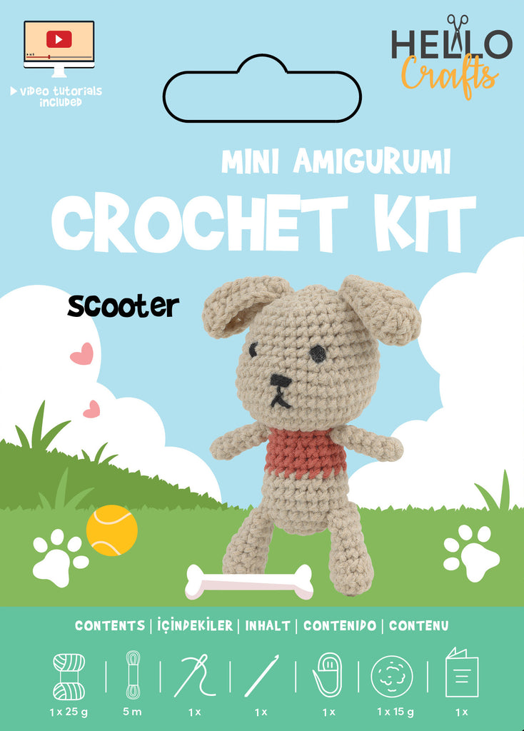 Mini Amigurumi Crochet Kit - Scooter