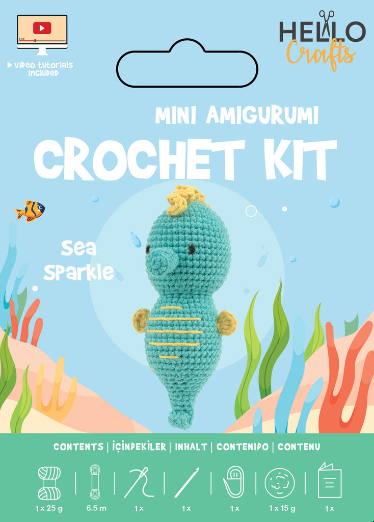 Mini Amigurumi Crochet Kit - Sea Sparkle