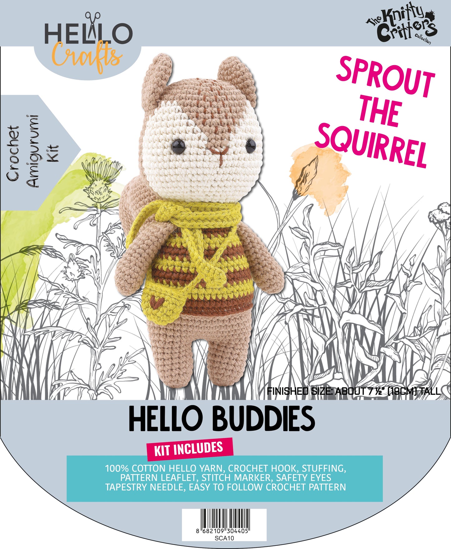 Knitty Critters - Hello Buddies  - Sprout The Squirrel