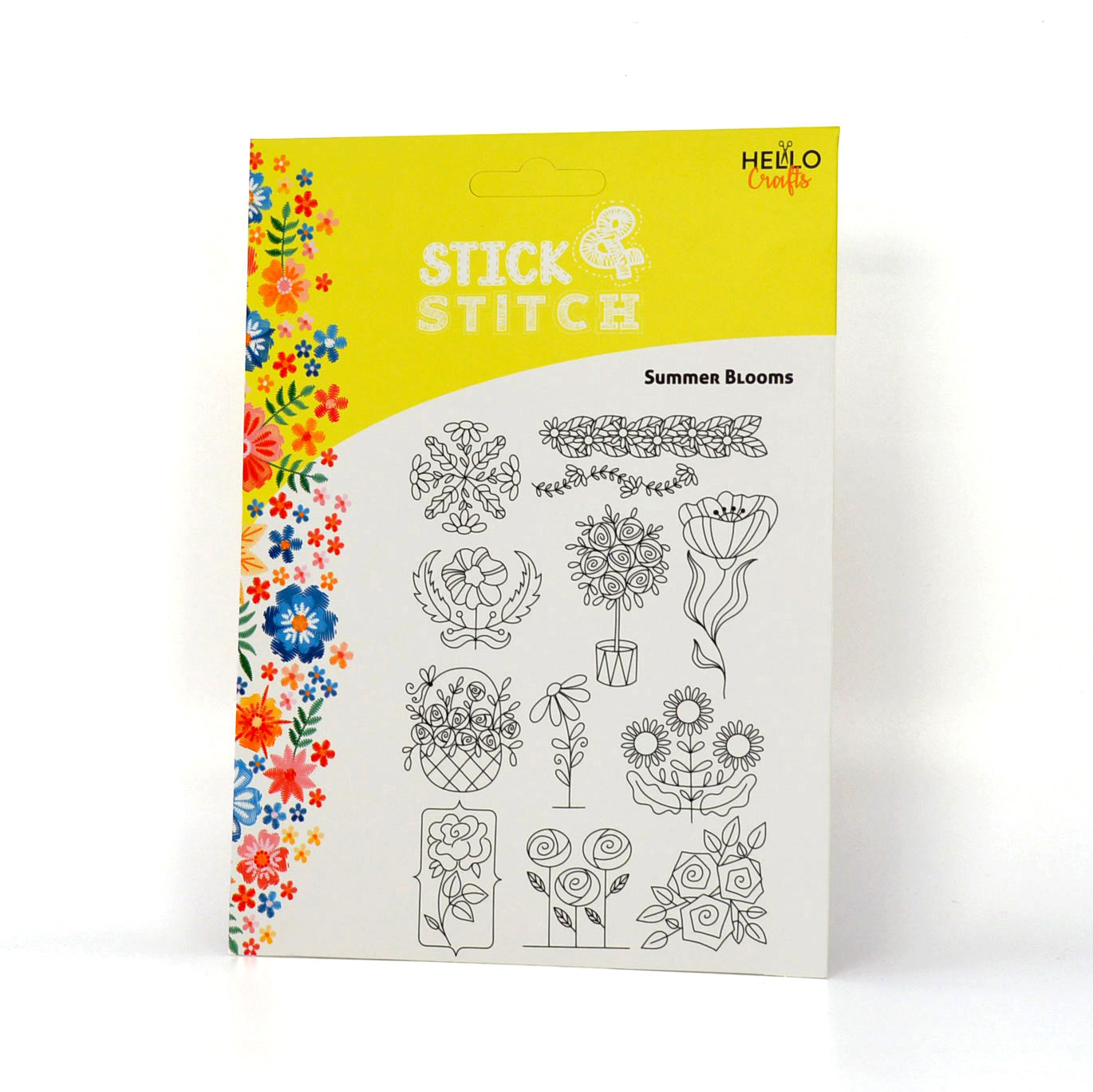 Stick & Stitch - Self Adhesive, Water Soluble Embroidery Templates - Summer Blooms