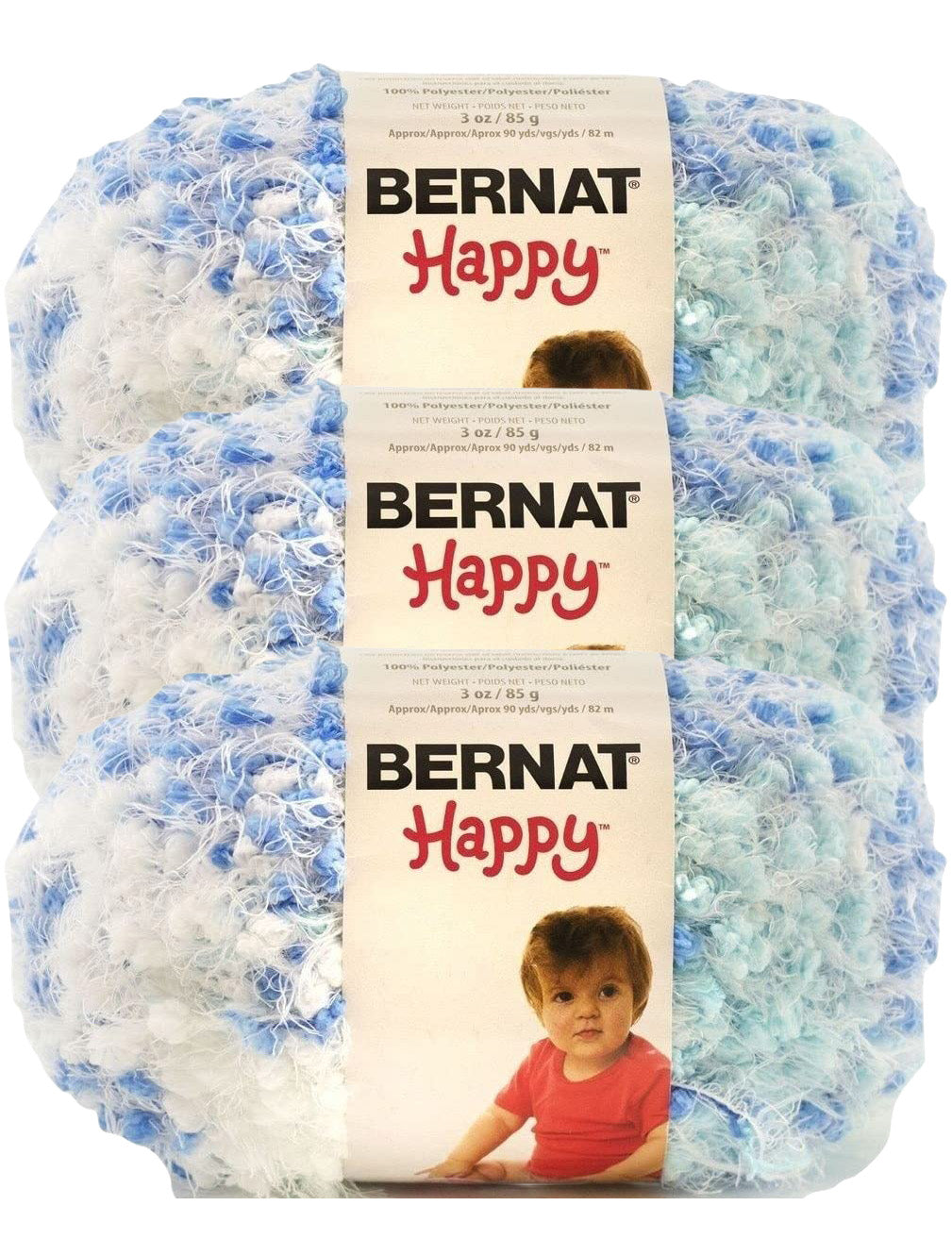 BULK BUY - Bernat Happy 85g - Summer Sky - 3 PACK