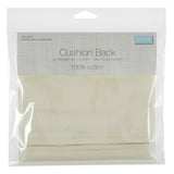 Cushion Back with Zipper: 45 x 45cm (18 x 18in): Cream