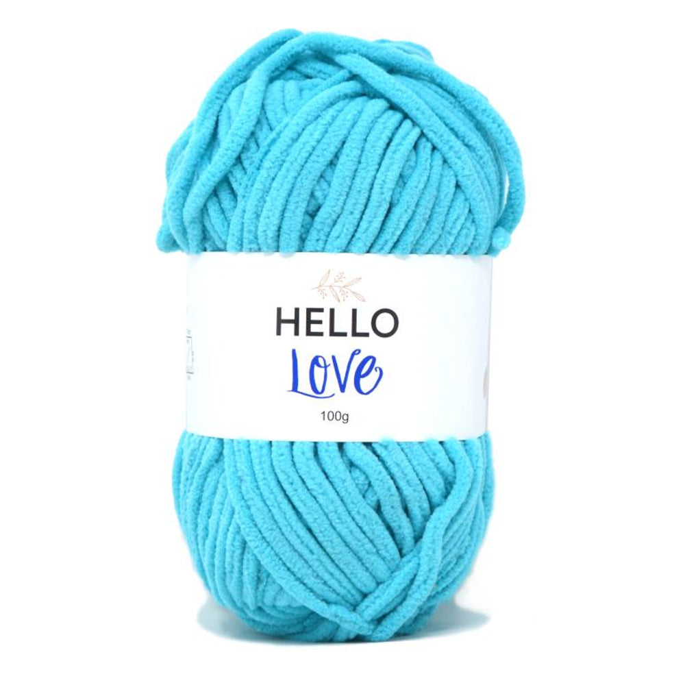 HELLO Love Super Chunky Yarn - Teal Blue