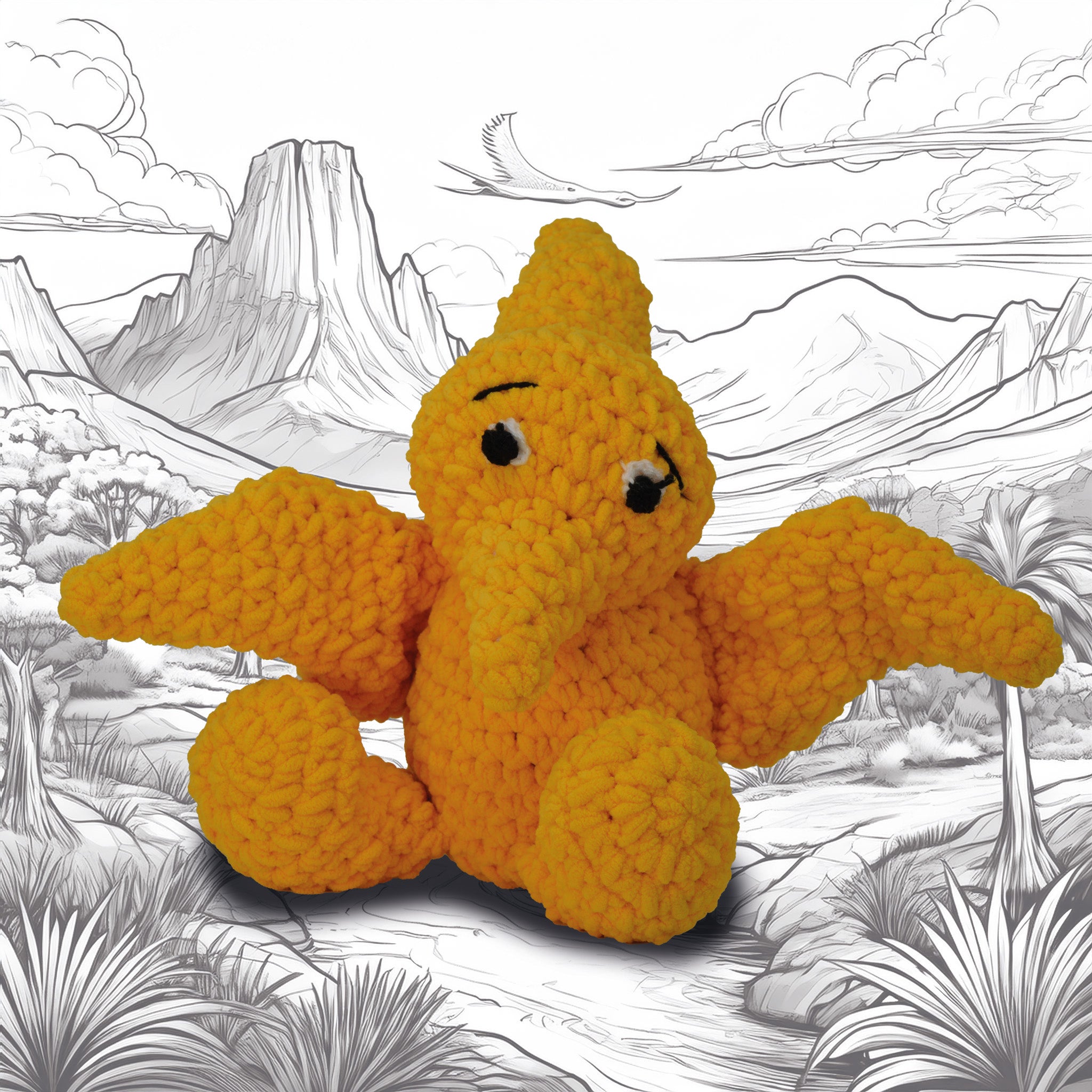 Stan Can - Dinosaur -  Pterodactyl | Amigurumi Crochet Kit