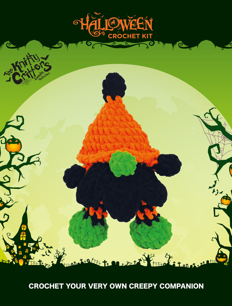 Knitty Critters - Halloween Amigurumi Crochet Kit - Trick The Gnome