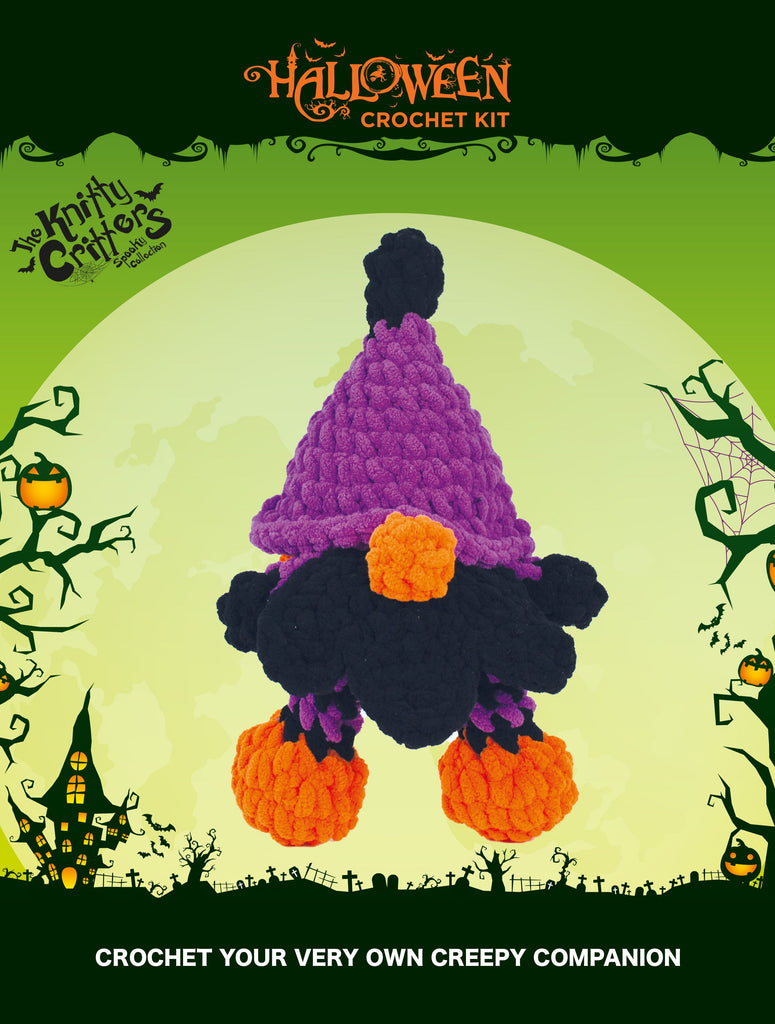 Knitty Critters - Halloween Amigurumi Crochet Kit - Treat The Gnome