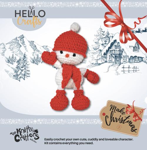 Knitty Critters - Make Christmas Crochet Kit - Twinkle Snowman