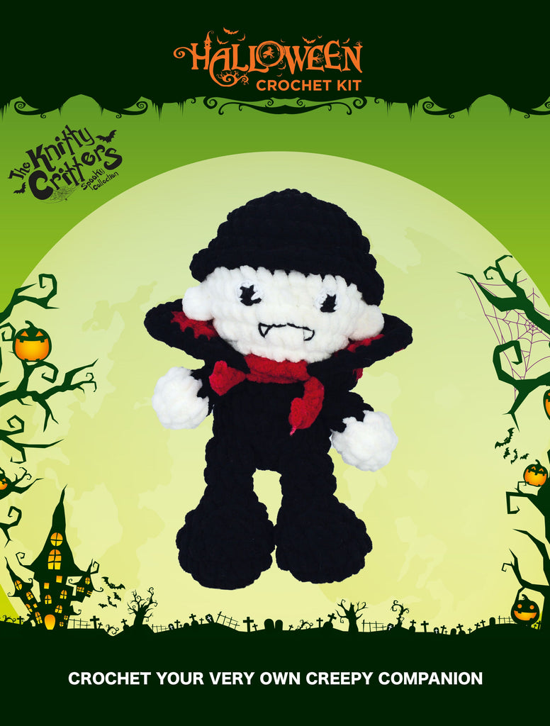 Knitty Critters - Halloween Amigurumi Crochet Kit - Vampire