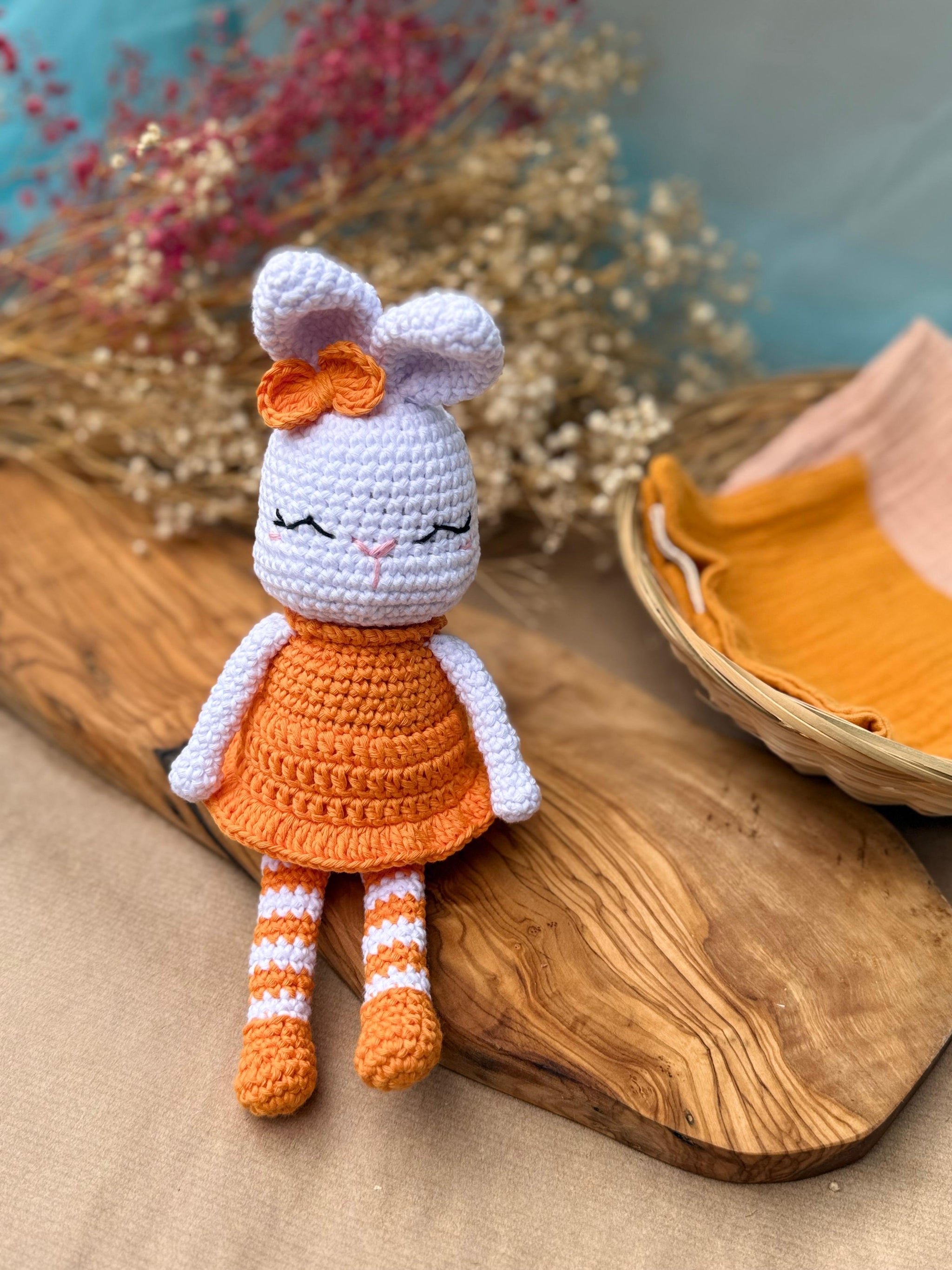 Knitty Critters Crochet Kit - Easter - Bunny with Orange Dress