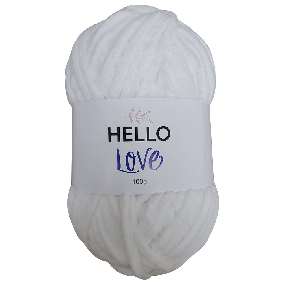 Hello Love Super Chunky Yarn - White