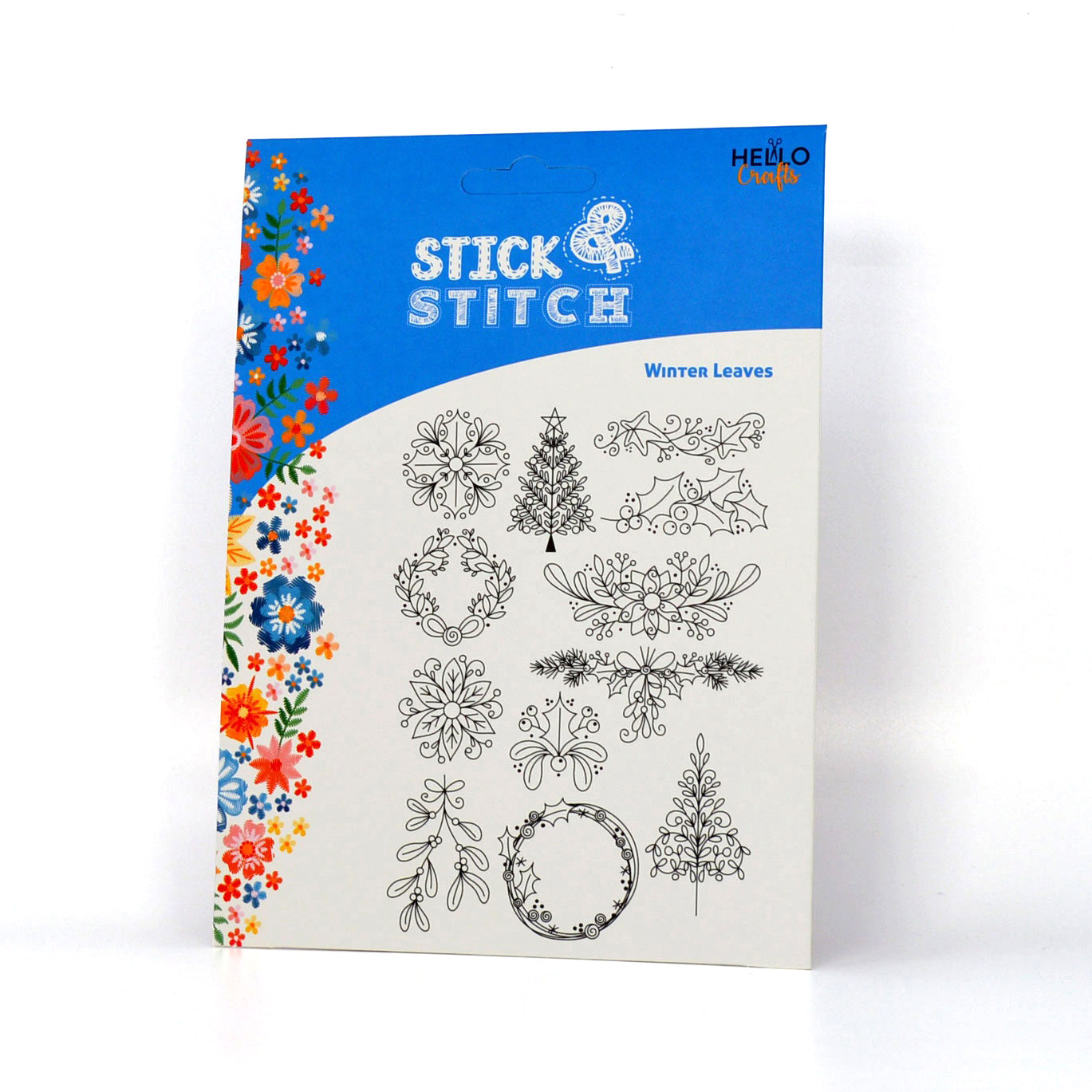 Stick & Stitch - Self Adhesive, Water Soluble Embroidery Templates - Winter Leaves