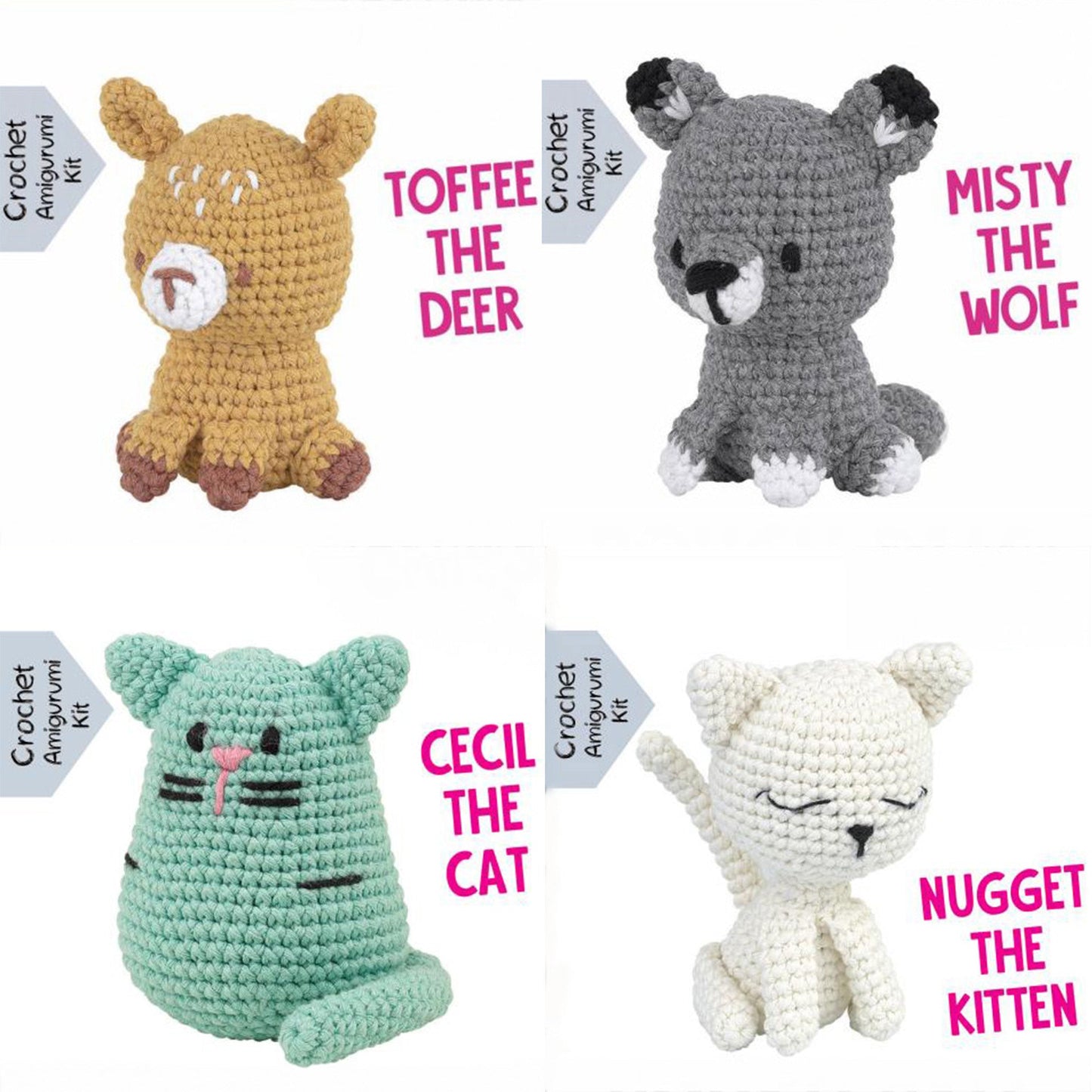 Pouch Pals Crochet Kit - Woodland Friends Bundle