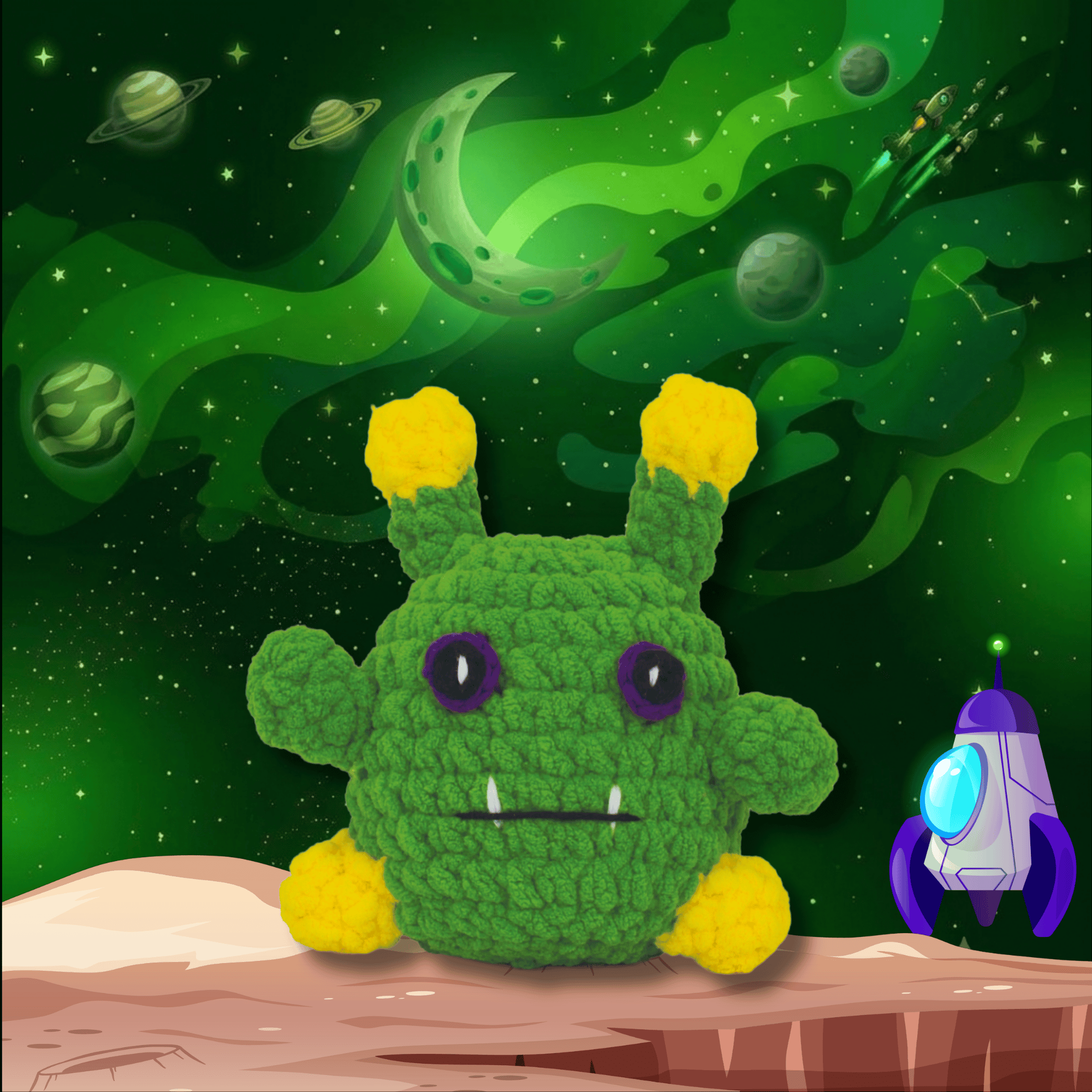 Knitty Critters Crochet Kit - Cosmic Crew - Zippy