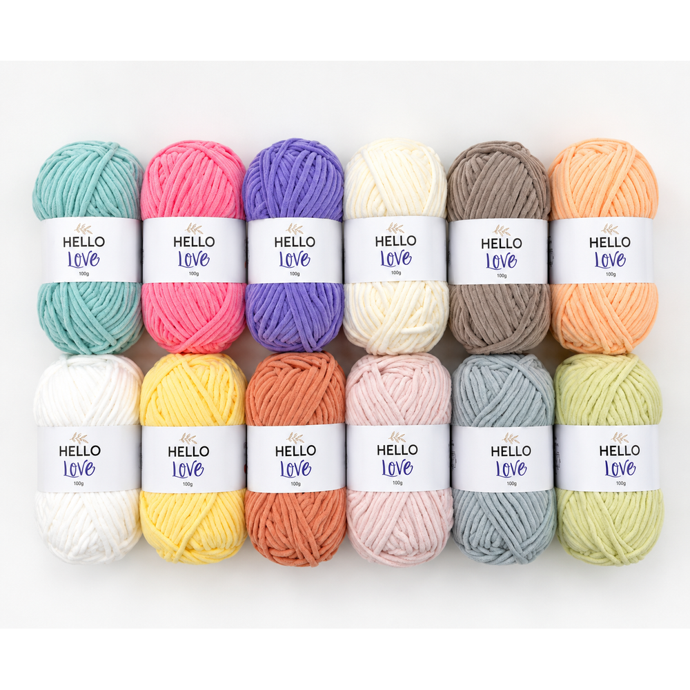 Hello Love Super Chunky Yarn Pastel Bundle - all 12 pastel shades