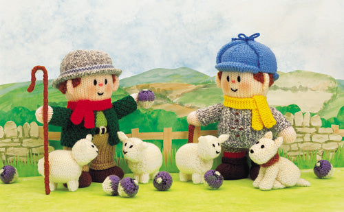 KNITTING BOOK - Jean Greenhowe's Little Dumpling Dolls - The Village Men