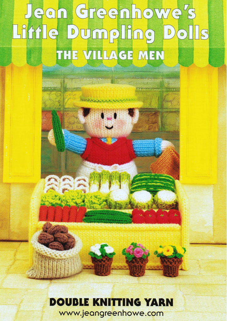 KNITTING BOOK - Jean Greenhowe's Little Dumpling Dolls - The Village Men