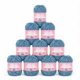 Hello Baby Love Soft Chenille Yarn - Pack of 10 - 216 Denim