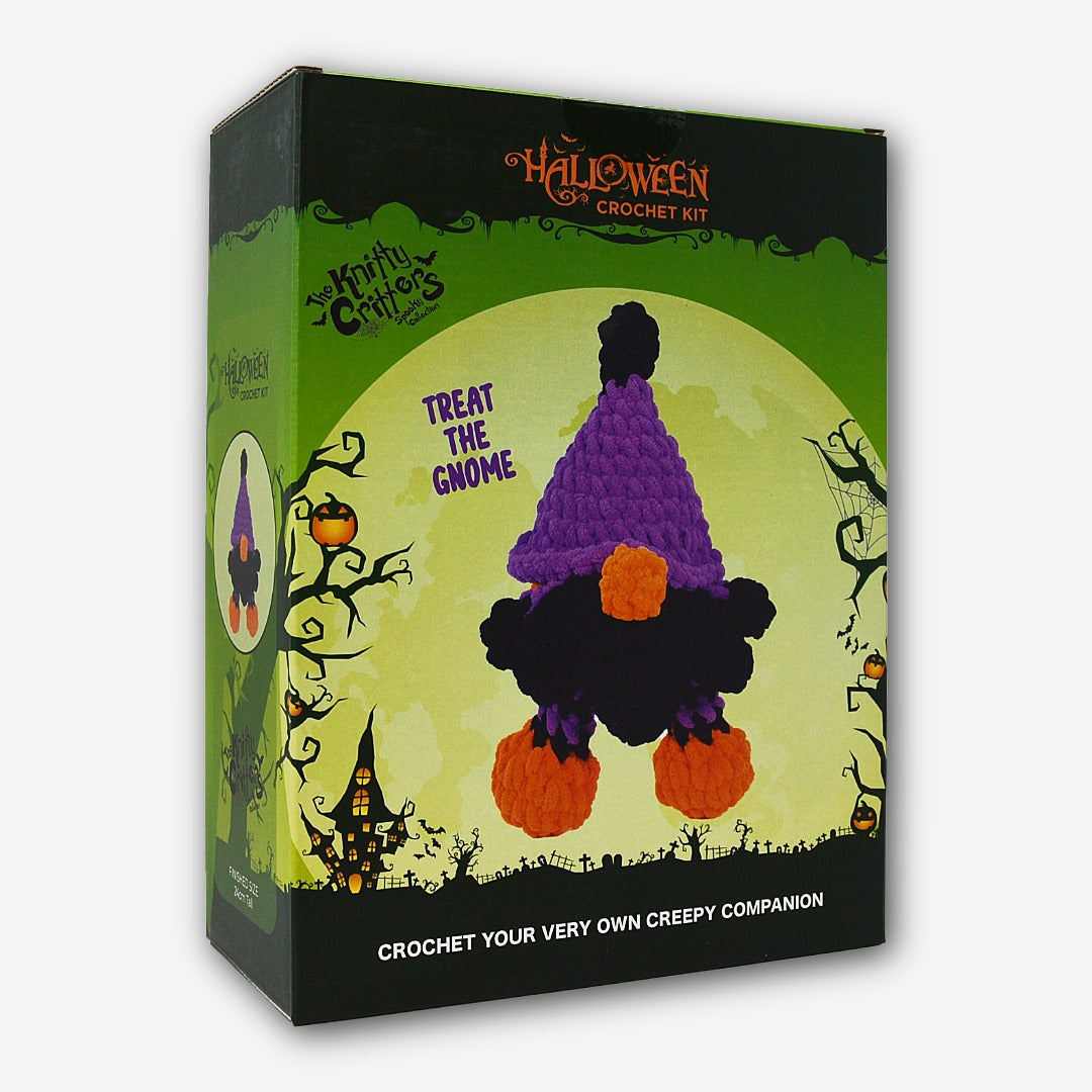 Knitty Critters - Halloween Amigurumi Crochet Kit - Treat The Gnome