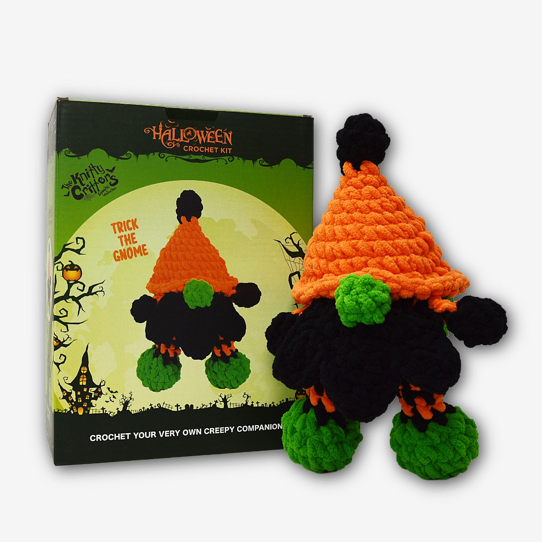 Knitty Critters - Halloween Amigurumi Crochet Kit - Trick The Gnome