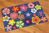 Vervaco Cross Stitch Rug Kit Bright Flower 75x50cm 1256\6904