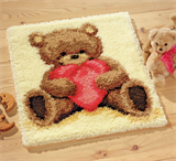 Vervaco Latch Hook Rug Kit Popcorn With Heart 55x60cm PN-0011093