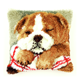 Vervaco Latch Hook Cushion Kit Sleeping Bulldog 40cm x 40cm