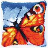 Vervaco Latch Hook Cushion Kit Butterfly 40cm x 40cm