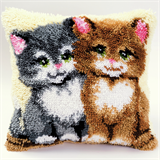 Vervaco Latch Hook Cushion Kit Kittens 40cm x 40cm