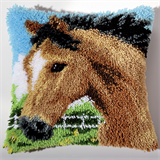 Vervaco Latch Hook Cushion Kit Horse 40cm x 40cm