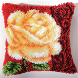 Vervaco Latch Hook Cushion Kit Rose 40cm x 40cm