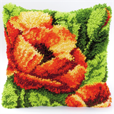 Vervaco Latch Hook Cushion Kit Poppies 40cm x 40cm
