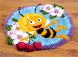 Vervaco Rug Kit Maya Bee Cherries 55x50 PN-0148246 - Readicut