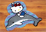 Vervaco Rug Kit Hello Kitty Dolphin 70x70cm PN-0149833 - Readicut
