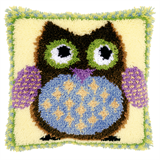 Vervaco Latch Hook Cushion Kit Mr Owl 40x40cm PN-0149283 - Readicut