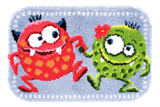 Vervaco Latch Hook Rug Dancing Monsters PN-0150473
