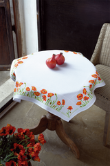 Vervaco Counted Cross Stitch Kit: Tablecloth: Californian Poppies PN-0146934