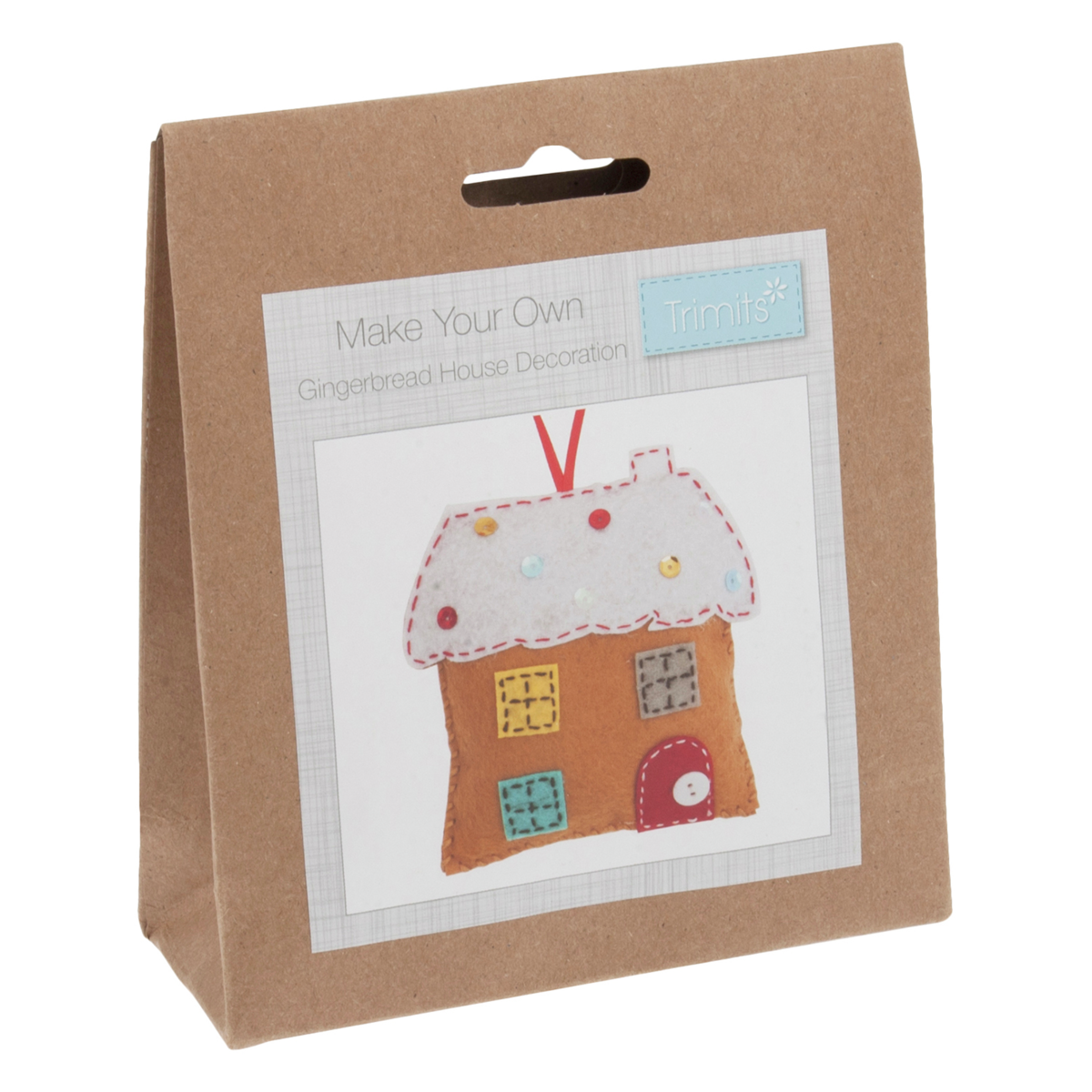 Felt Christmas Decoration Kit: Gingerbread House