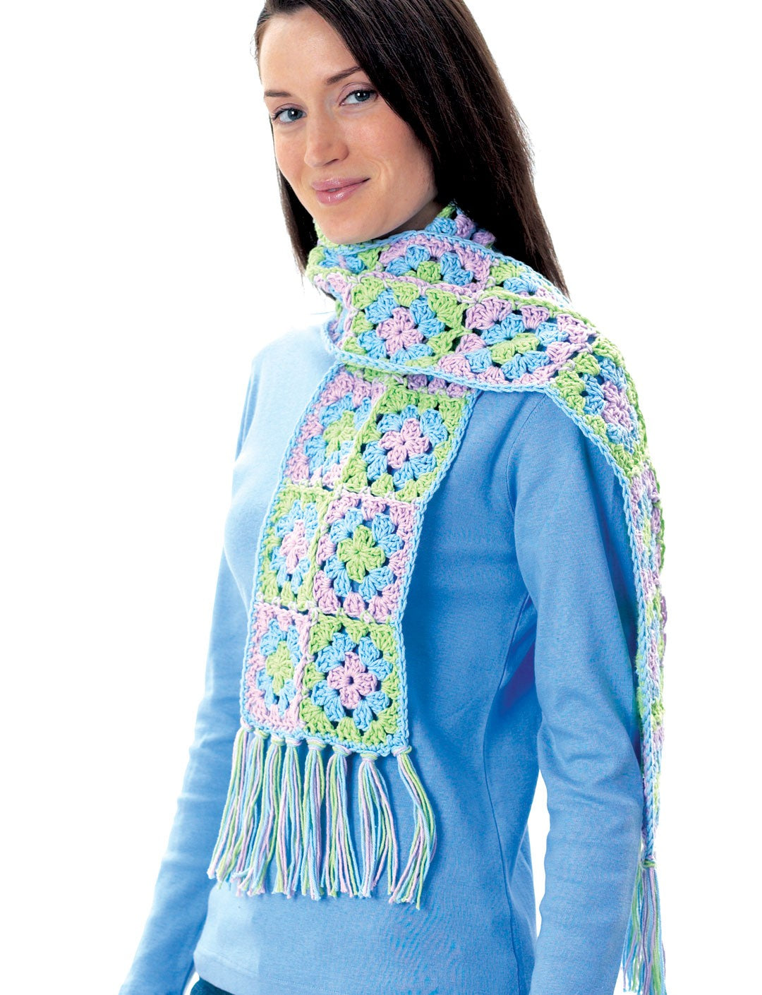 Lily Sugar 'N Cream - Granny Squares Scarf (Digital Download)