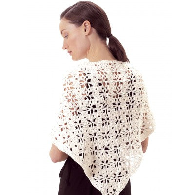 CROCHET PATTERN - Lily Sugar 'N Cream - Floral Shawl Crochet Pattern