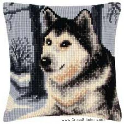 Vervaco Cushion Cross Stitch Kit Husky PN-0008775