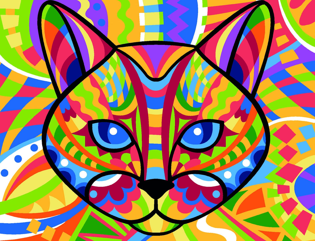 Margot Printed Tapestry Canvas - 50 x 65cm - Colourful Cat
