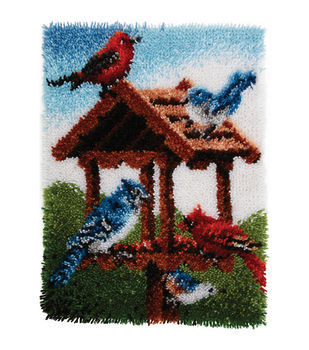 Wonderart Latch Hook Rug Kit At The Feeder 50x68cm