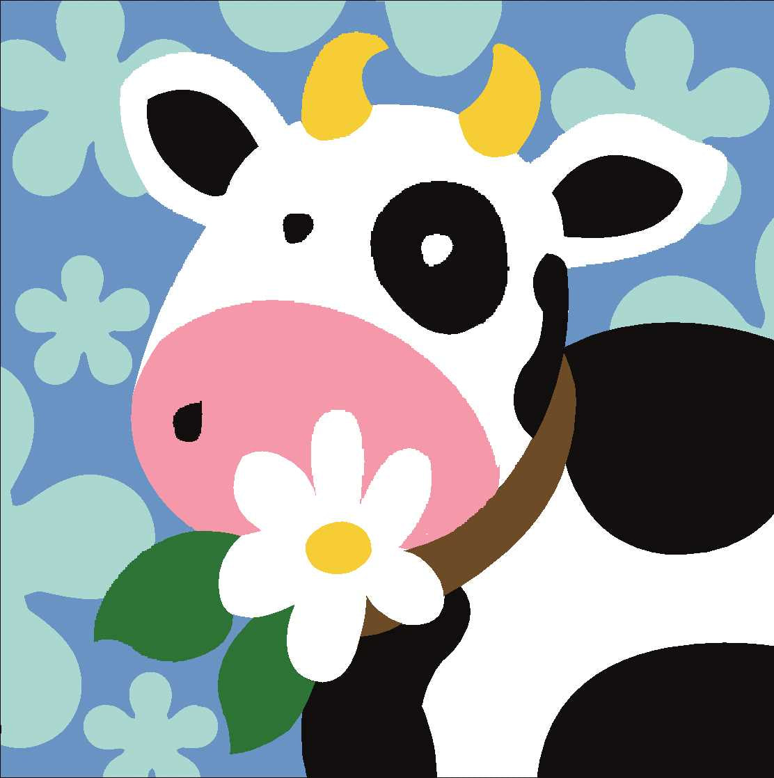 Printed Children's Canvas Tapestry Kit - Daisy