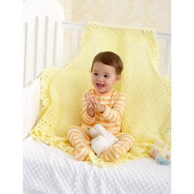 CROCHET PATTERN - Baby Co-Ordinates - Lace Border Blanket