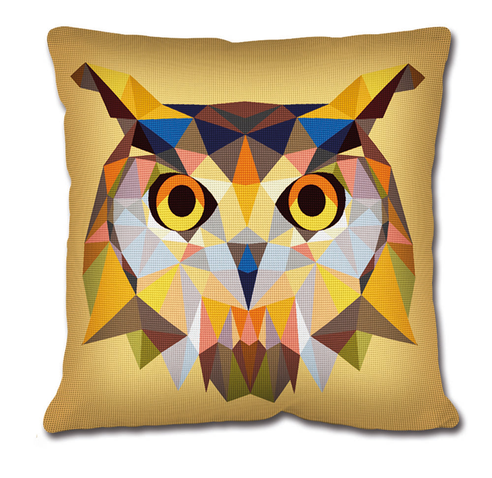 Printed Canvas Tapestry Cushion Kit - Owl
