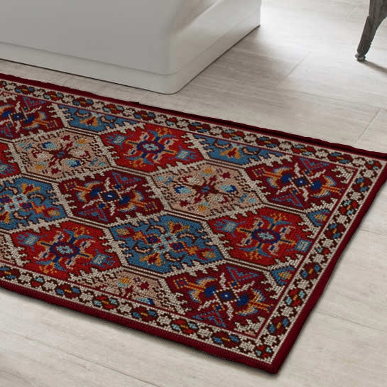Printed Canvas Latch Hook Rug Kit - Kirman 150cm x 100cm